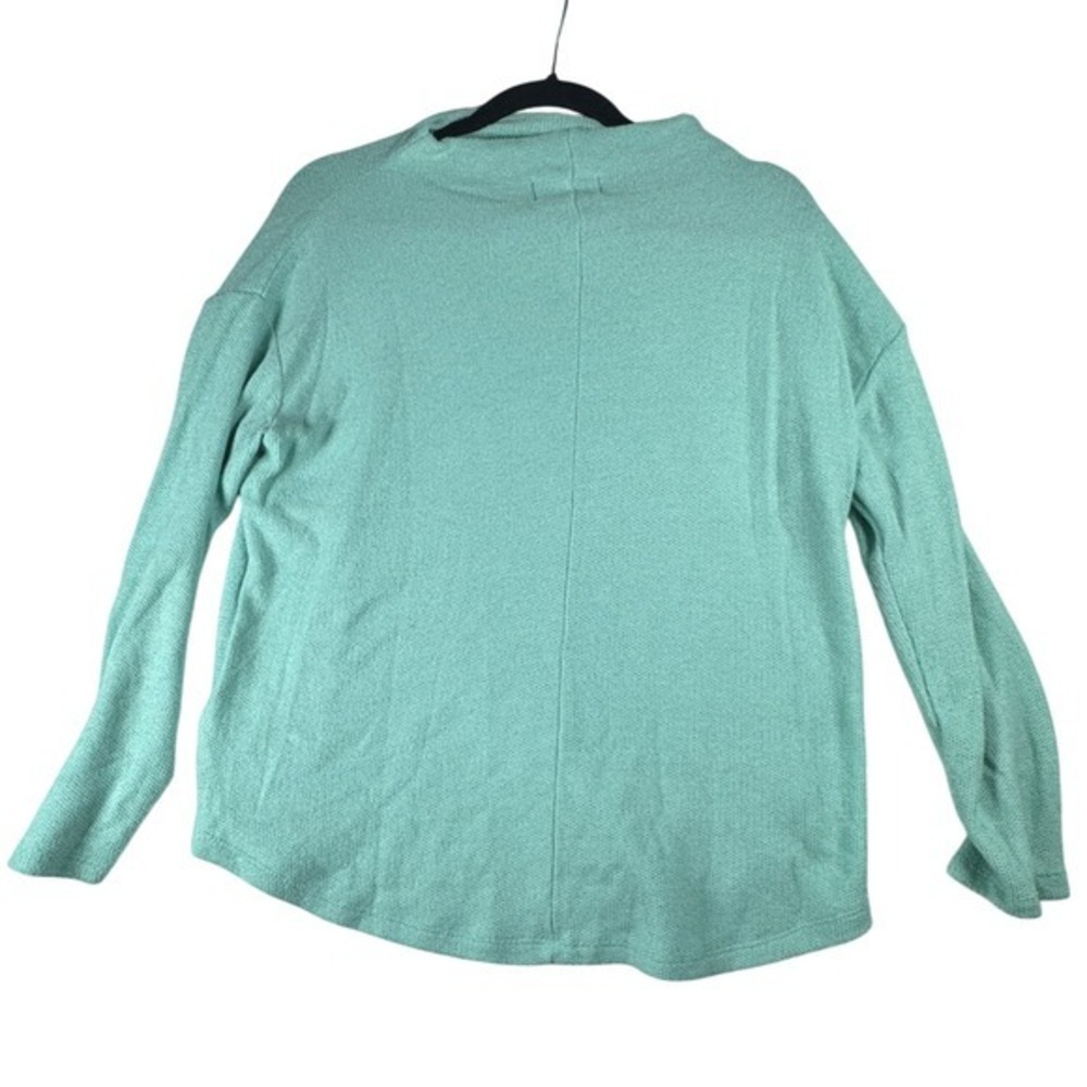 Old Navy Womens Medium Long Sleeve Knit‎ Top Mock Neck Green Pullover Layering